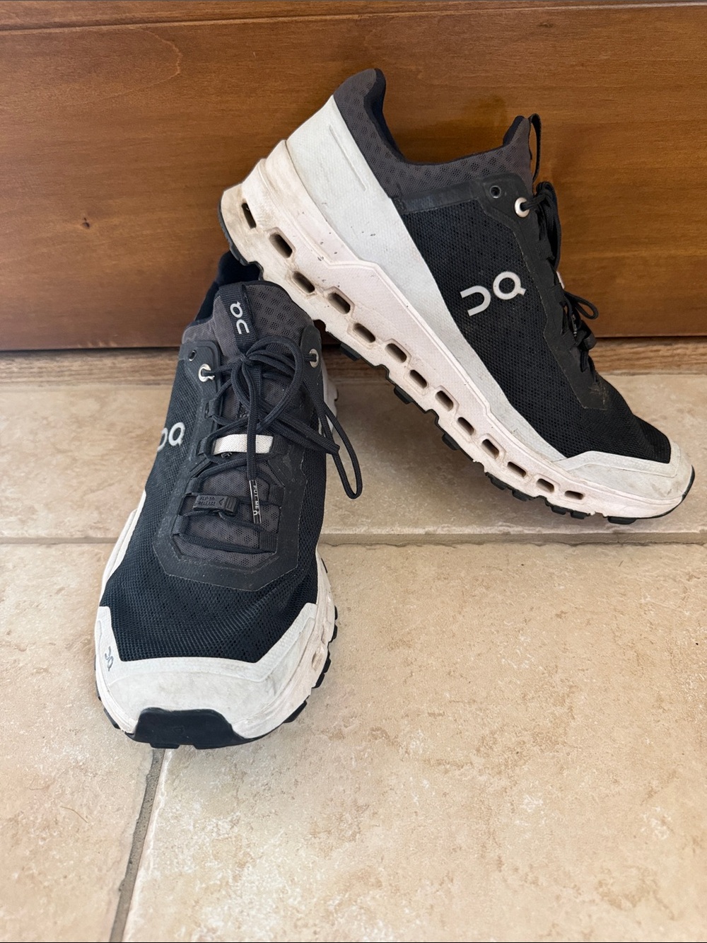 On Running Cloudultra Black and White Men's Trail Running Shoes